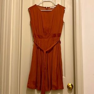 Rust Colored Boatneck Dress